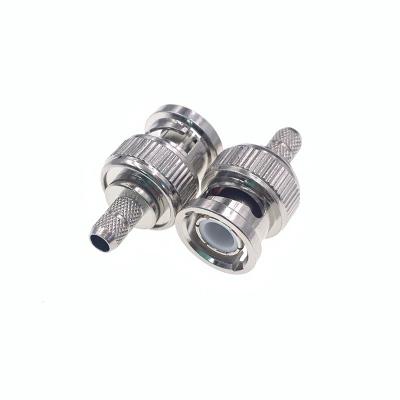 China Crimp Factory Price Series RF Coaxial Cable Connectors BNC Male For RG174 Cable for sale