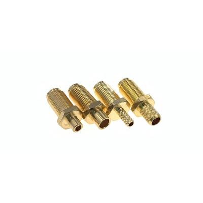 China Hot Breadboard Straight 50ohm SMA Female Brass Crimp Solder For RG174 Cable for sale