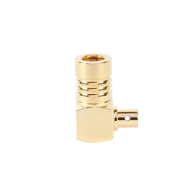 China RF SMB Female Right Angle To RG174 SMB Male Straight Plug Crimp For RG316 SMB Connector for sale