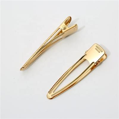 China Korean Hair Accessories Women's Hair Clip 6.5cm Gold Platypus Single Toothed Clip for sale