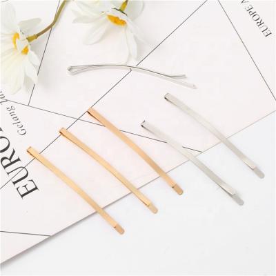 China Metal Word Hairpin DIY Fashion All-match Women's Golden Bangs One Hair Accessories Factory Direct Sales 8.5CM Clip for sale