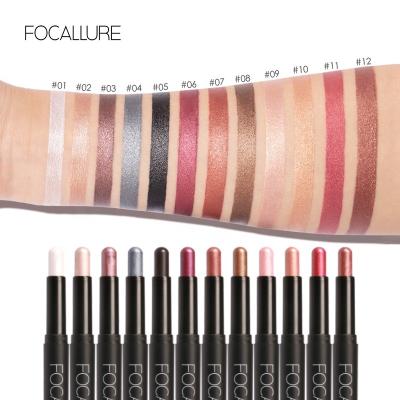 China FOCALLURE FA38 Shimmer Waterproof Cream Eye Shadow 24 Colors Waterproof Eyeshadow Stick for sale