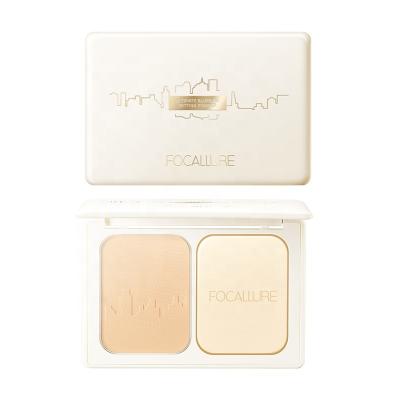 China Whitening FOCALLURE FA338 High Coverage Powder Foundation Waterproof Face Powder with sunblock spf35++++ for sale