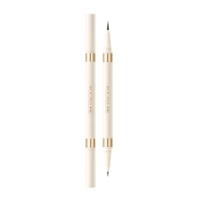 China FOCALLURE FA309 Precision Dual Tip Pen Waterproof Black Brown Waterproof Liquid Eyeliner Eye-liner 2-in-1 for sale