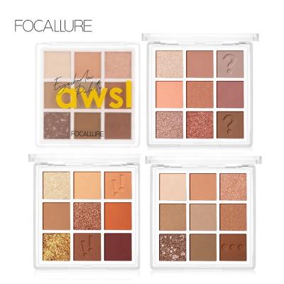 China FOCALLURE FA167 Eyeshadow Palette 2023 Shimmer Waterproof Matte 9 Color Eyeshadow Pans for sale