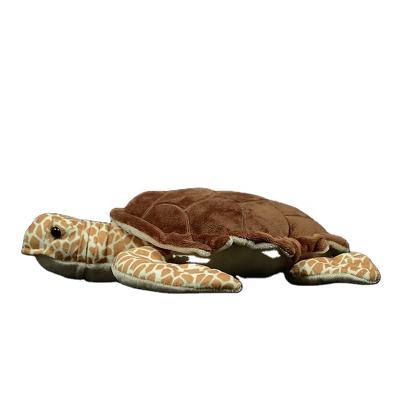 China Plush Extra Soft Brown Turtle Stuffed Toy Real Life Tortoise Plush Toys Realistic Ocean Animals Plush Toy for sale