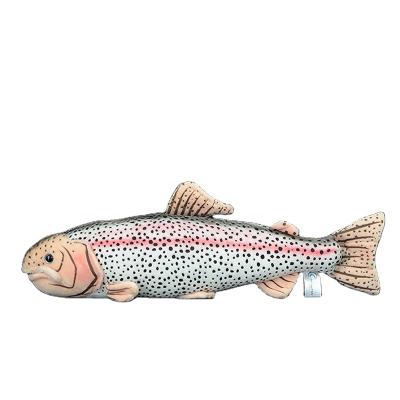 China Plush Rainbow Trout Stuffed Toys Sea Animals Fish Soft Plush Toy Trout Plush Dolls for sale