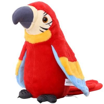 China Wings Parrot Plush Electric Toy Eco-friendly Material Funny Waving Talking Stuffed Animals Repeat What You Say for sale