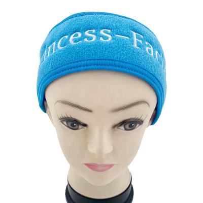 China Sporty custom embroidery logo spa headband beauty salon women face skin care headban for sale