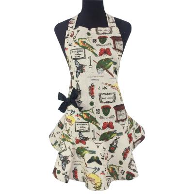 China Fashion direct lady's drink/food factory beauty cotton cooking apron princess for sale