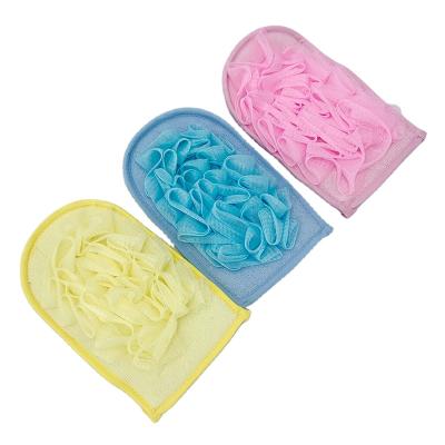 China EXFOLIATE 150 D kessa slime bath mitt with bath flower for sale