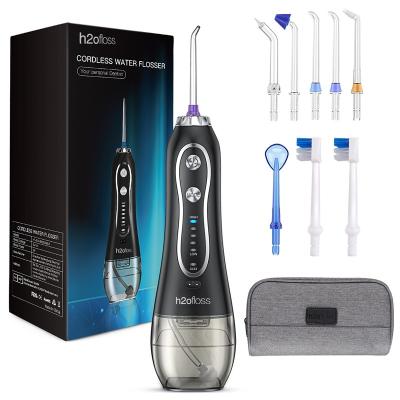 China 2021 New Arrival H2ofloss Water Floss 300ml Outdoor Dental Flosser Irrigator Electric Flosser With 2500mAh Battery for sale