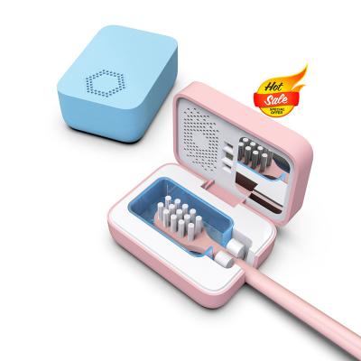 China Sterilize Toothbrush Heads Mini Travel Toothbrush Holder Portable UV-C Rechargeable Toothbrush Sterilizer for sale