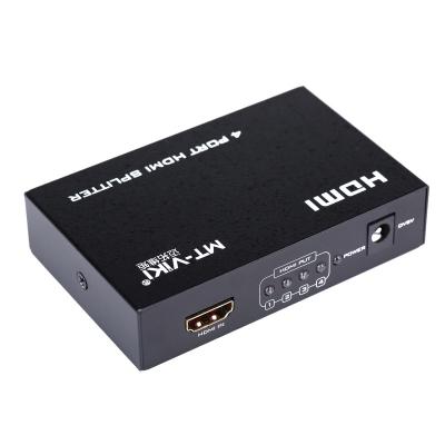 China Mt-viki hot seller 4k 4 port rohs hdmi 1x4 mental housing splitter for sale