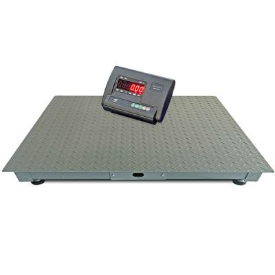 China Carbon Steel Electronic Digital Platform Heavy Duty Floor Scales Single Deck 1T for sale