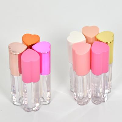 China 2021 hot sale plastic lip gloss containers lip gloss tube clear bottle heart shape lip gloss tube lip gloss tube for sale