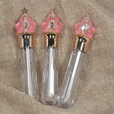 China High-quality Wholesales High Quality Newest Stock Fairy Magic Wand Lip Gloss Tube Clear Crystal Diamond Unique Transparent Lip Gloss Tube for sale