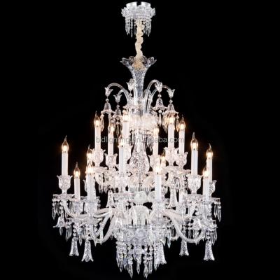 China Custom Project Luxury LED Crystal Chandelier Hotel Lobby Villa Decoration Modern Pendant Light Large for sale