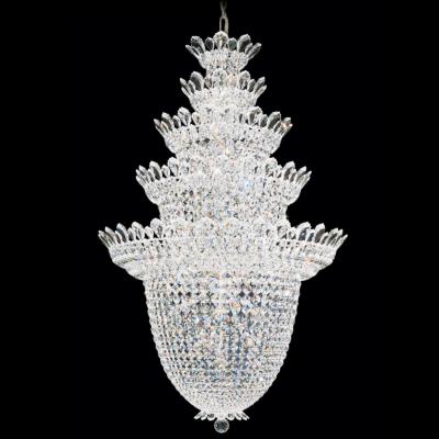 China 24 Pbo Chandelier Hotel Traditional Glass Baccarat Lighting Wild Restaurant K9 Crystal Ceiling Lamp Household Living Room Chandelier for sale