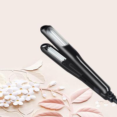 China Safety Curling Iron Wavy Professional Nano Rotating Titanium Automatic Hair Curler with All Hair Types, Anti-Scald and Dual Tension, Golden for sale