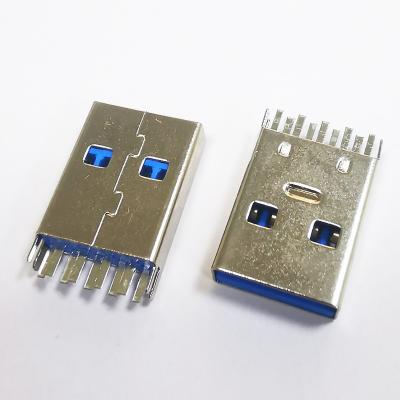 China Brass USB 3.0 Connector Port For PCB USB AF Female Socket for sale