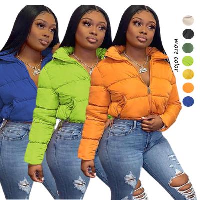 China 2021 Winter Clothes Women's Breathable Stripper Down Crop Bubble Puffy Short Coat for sale