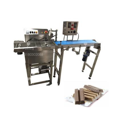 China Commercial sourcing small cake chocolate coating machine donut chocolate enrober cookie chocolate enrobing machine for sale