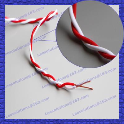 China Construction red and white pvc twisted cord electrical cable for sale