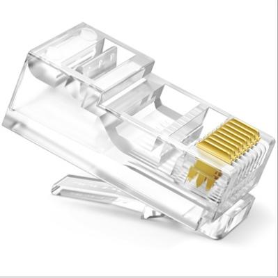 China Network RJ45 UTP RJ45 Gold Plated Connector 8P8C Connecting Network Modular Plug High Speed ​​Transmission Connector for sale