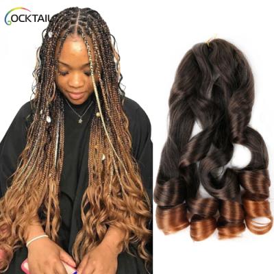 China Kanekalon Fiber High Temperature Fiber French Curly Braiding Hair Spiral Curl Loose Wave Crochet Hair Extension In Stock for sale