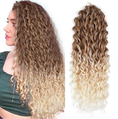 China Water Wave Jessica Ocean Water Wave Twist Crochet Hair Ombre Blonde Loose Deep Wave Braiding Hair Extension for sale