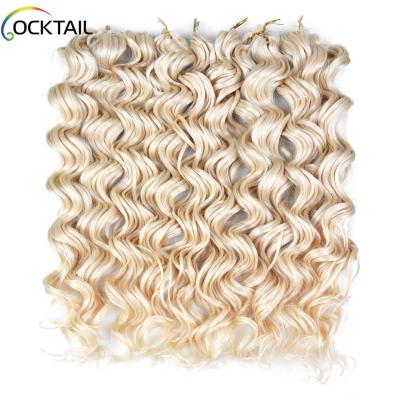 China Water Wave Kanekalon Fiber Ocean Wave Twist Crochet Hair Ombre Blonde Pink Loose Wave Braiding Hair Extension for sale