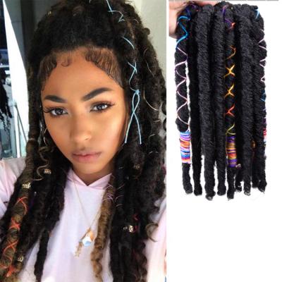 China New Design Japanese Fiber Crochet Dreadlocks With Color Line Synthetic Dread Lock Hair Extensions Weave For Sale Dreadlocks With Color Line for sale