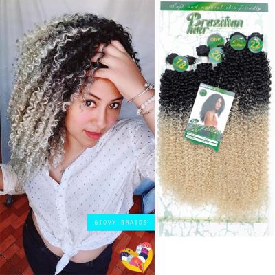 China Manufacturer Brands Synthetic Curly Curly Private Japanese Fiber Women's Synthetic Hair Bundle Hair Products for sale