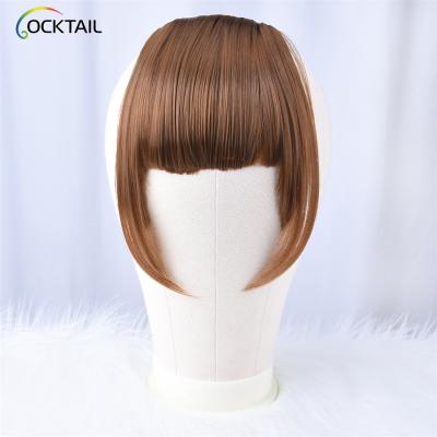 China Bangs Straight Blunt Hair Clip-in Extension Synthetic Bangs Natural Fake Wig For Women Clip In Bangs Synthetic Bangs for sale