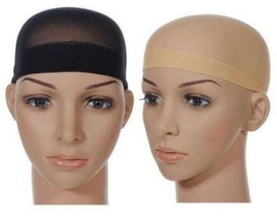 China Low cost delux brown nylon spandex stocking nude wigcap, half wigcap for wig make for sale