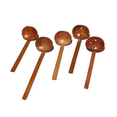 China Viable Cooking Accessories Kitchen Product Soup Leak Ramen Congee Wooden Spoons for sale