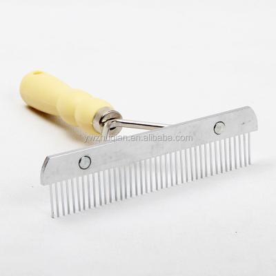 China Home Supply Dog Handle Wooden Dematting Rake Pet Dematting Comb for sale