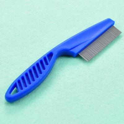 China Viable wholesale factory low price non-slip handle pet stainless steelpet loce hair comb for sale