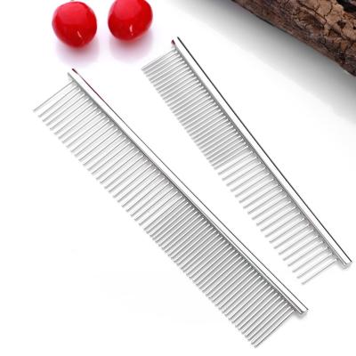 China Viable Factory Pet Supplies Wholesale Pet Comb Brush Stainless Steel Comb Flea Comb Dog Grooming Brush for sale