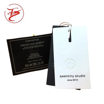 China Custom color and easy to use wholesale fabric factory directly shape labels special paper card for sale