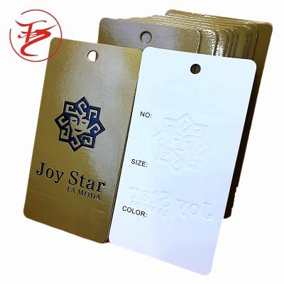 China Easy To Use Product Hang Tag Customized Printing Paper Garment Jeans Tags Bags Shoes OEM Art Technics Logo Product Hang Tags for sale