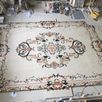 China Modern Marble Floor Decoration Marble Waterjet Medallion Indoor And Outdoor Cut To Size Marble for sale