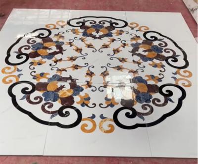 China Marble Modern Luxury Carpet Home Decor Waterjet Medallion for sale