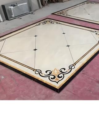 China Modern design luxury marble interior decoration waterjet medallion for sale