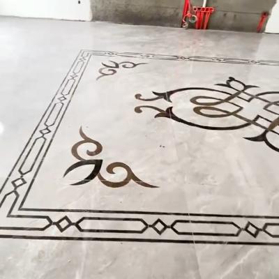 China Modern luxury modern interior decoration design customized waterjet floor marble medallion for sale