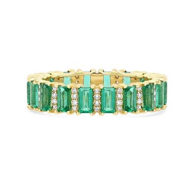 China FASHIONABLE Gemnel Tasty Jewelry 925 Sterling Silver Green Gemstone Ring Popular 18k Gold Ring for sale