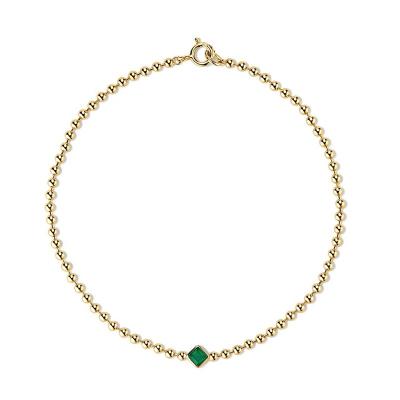 China FASHIONABLE 925 Gemnel Emerald High Quality Delicate Stone Jewelry Beaded Bracelets for sale