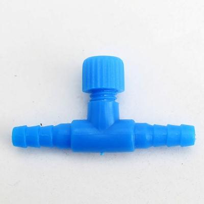 China Viable Blue Aquarium Plastic Small Air Valve Switch Valve Aquarium Air Controller for sale