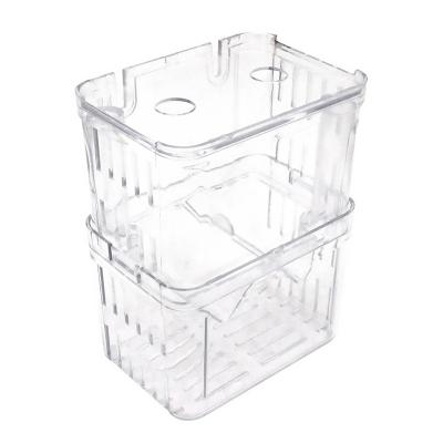 China Viable Acrylic Betta Fish Isolation Box Self Floating Box Aquarium Divider Floating Tank for sale